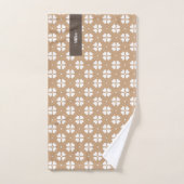 Erntedank Browns Floral Individuelle Name Badhandtuch Set (Handtuch)