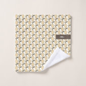 Erntedank Browns Floral Individuelle Name Badhandtuch Set (Waschlappen)