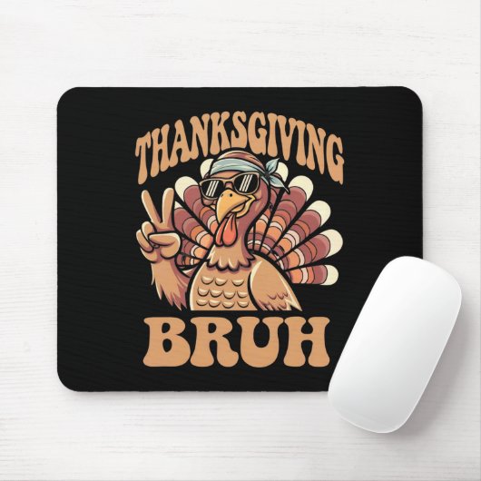 Erntedank Bruh Funny Turkey Fall Boys Mousepad (Mit Mouse)