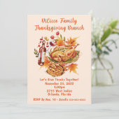 Erntedank Brunch Einladung (Stehend Vorderseite)