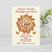 Erntedank Brunch Einladung (Stehend Vorderseite)