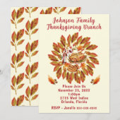 Erntedank Brunch Einladung (Vorne/Hinten)