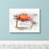 Erntedank-Bücher auf Birke Leinwanddruck (Insitu (Holzboden))