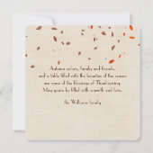 Erntedank-Bücher mit Pumpkin-Karte Karte (Rückseite)