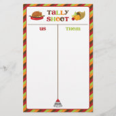 Erntedank Bunco Party Game Tsheet (Vorderseite)