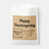 Erntedank Business Light Brawn Background Geschenktütchen (Vorderseite)