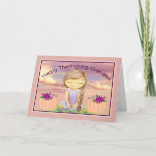 Erntedank Card für Oma mit Jungfrau Karte