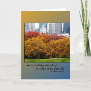 Erntedank Card Herbstfarben Central Park NY Big Bi Feiertagskarte