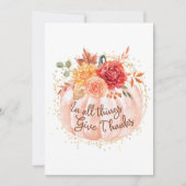 Erntedank Card - in allem danke Feiertagskarte (Vorderseite)