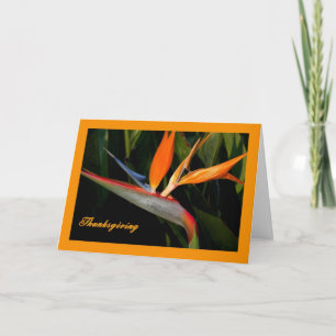 Erntedank Card mit Paradiesvogel Feiertagskarte