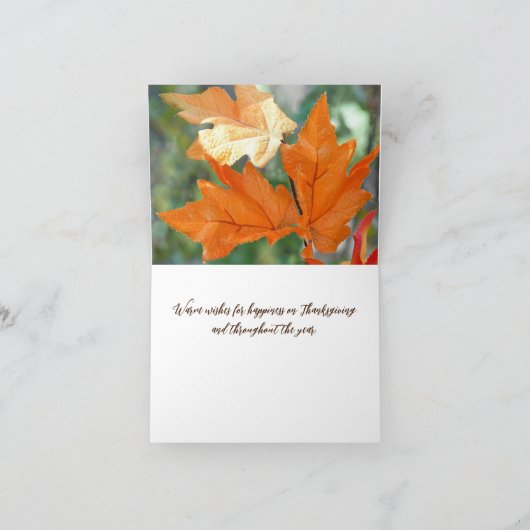 Erntedank card Mr Bickles The Eichhörnchen 5 x 7" Dankeskarte (Innenseite)