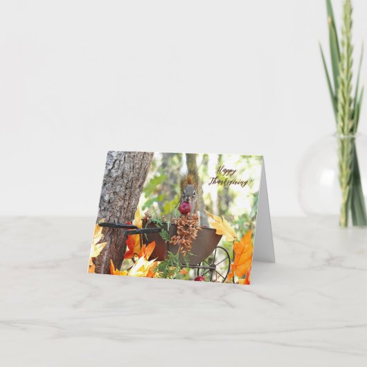 Erntedank card Mr Bickles The Eichhörnchen 5 x 7" Dankeskarte (Vorderseite)