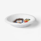 Erntedank, Cartoon Bauer Türkei, Pappteller (Gewinkelt)