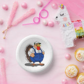 Erntedank, Cartoon Bauer Türkei, Pappteller (Party)