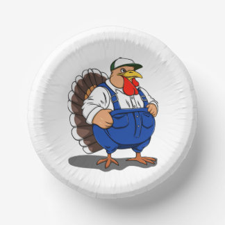 Erntedank, Cartoon Bauer Türkei, Pappteller