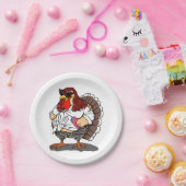 Erntedank, Cartoon Diva Türkei, Pappteller (Party)