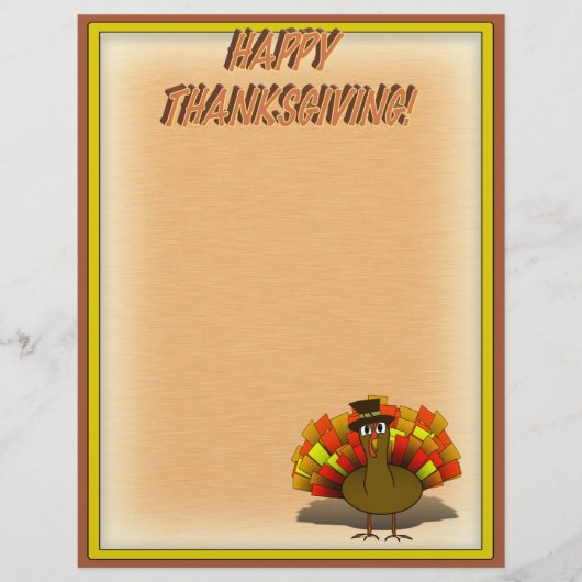 Erntedank Cartoon Türkei Pilgrim Flyer (Vorne)