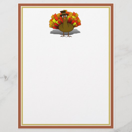 Erntedank Cartoon Türkei Pilgrim Flyer (Vorne)