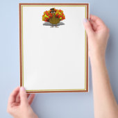 Erntedank Cartoon Türkei Pilgrim Flyer (Hand)