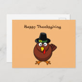 Erntedank Cartoon Türkei Postkarte (Vorne/Hinten)