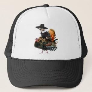 Erntedank Cat Pilgrim Kostüm Erntedank Turk Truckerkappe