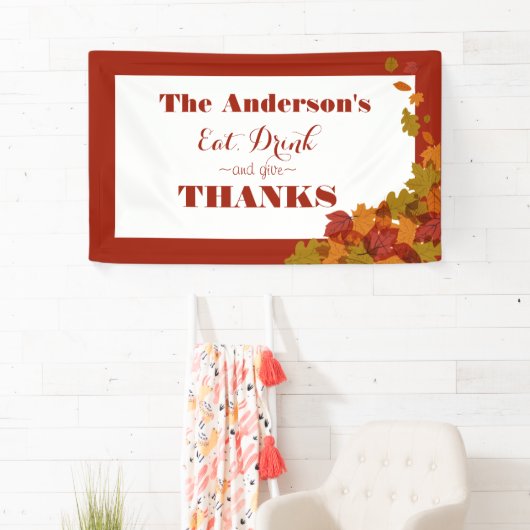 Erntedank Celebration Eat Drinks & Give Danke Banner (Insitu)