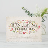 Erntedank Celebration Foliage Einladung (Stehend Vorderseite)