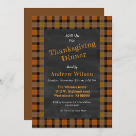 Erntedank Chalkboard Einladung