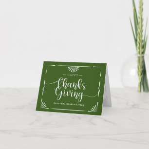 Erntedank Chic Elegant Green Karte