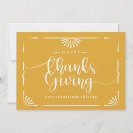 Erntedank Chic Elegant Mustard Feiertagskarte