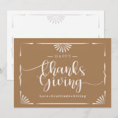 Erntedank Chic Elegante Feiertagskarte (Vorne/Hinten)