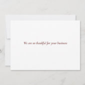 Erntedank Chic Herbstlaubs Custom Karte (Rückseite)