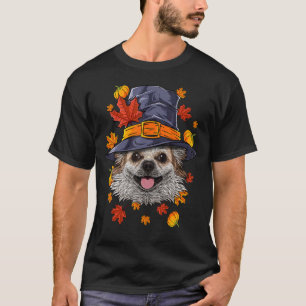 Erntedank Chihuahua Pilgrim Kostüm Dog Fall Au T-Shirt