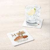 ERNTEDANK Christlich Monogramm Rechteckiger Pappuntersetzer (Vor Ort)