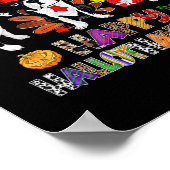 Erntedank Christmas Boston Terrier Dog Hallotha Poster (Ecke)