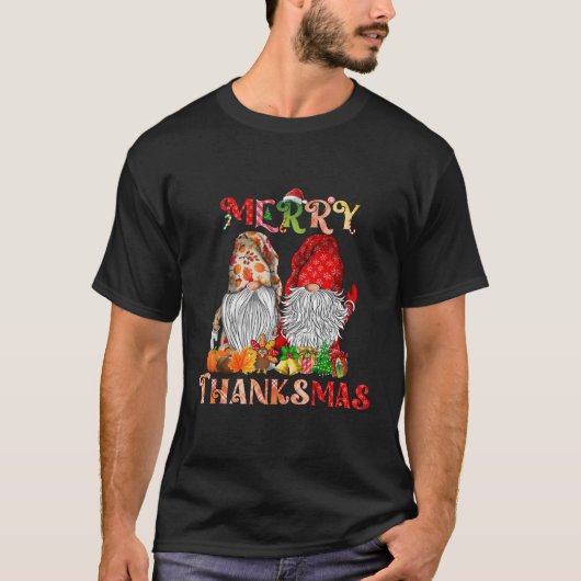 Erntedank Christmas Frory Thanksmas Gnomes T-Shirt (Vorderseite)
