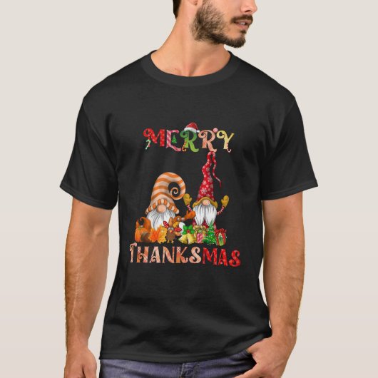 Erntedank Christmas Frory Thanksmas Gnomes T-Shirt (Vorderseite)