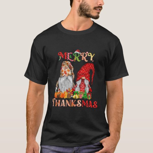Erntedank Christmas Frory Thanksmas Gnomes T-Shirt (Vorderseite)