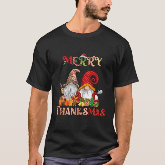 Erntedank Christmas Frory Thanksmas Gnomes T-Shirt (Vorderseite)