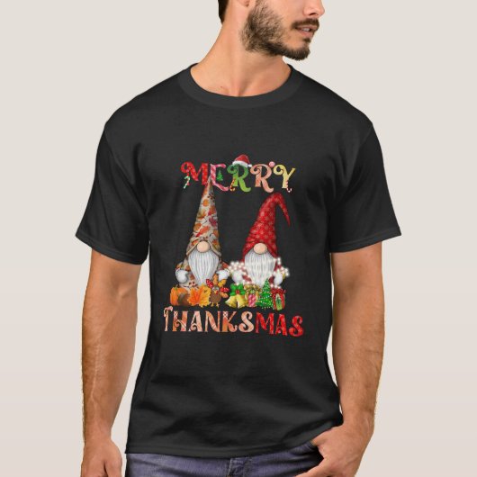 Erntedank Christmas Frory Thanksmas Gnomes T-Shirt (Vorderseite)