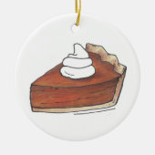 Erntedank Christmas Pumpkin Pie Slice Dessert Keramikornament (Vorne)