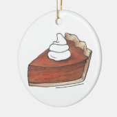 Erntedank Christmas Pumpkin Pie Slice Dessert Keramikornament (Links)