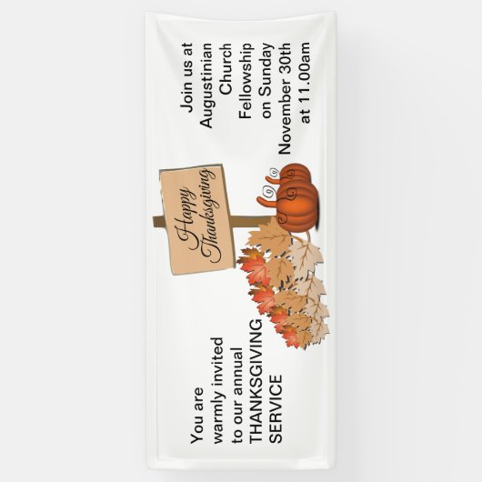 ERNTEDANK Church Service Banner (Vertikal)