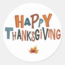 Erntedank Classic Round Stickers