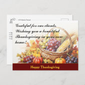 Erntedank Client Real Anwesen Marketing Postkarte (Vorne/Hinten)