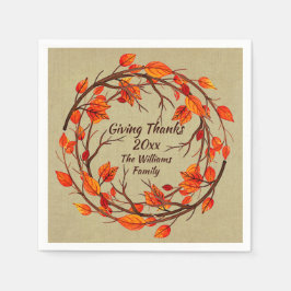 Erntedank-Cocktail-Nickerchen hinzufügen Serviette