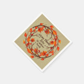 Erntedank-Cocktail-Nickerchen hinzufügen Serviette (Ecke)