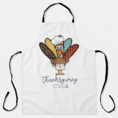 Erntedank Cook Turkey Funny Schürze (Vorderseite)