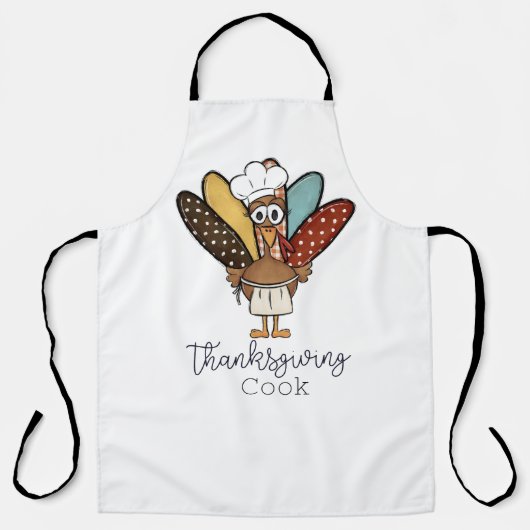Erntedank Cook Turkey Funny Schürze (Vorderseite)