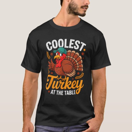 Erntedank Coolste Türkei an Tisch Jungs Kinder ste T-Shirt (Vorderseite)